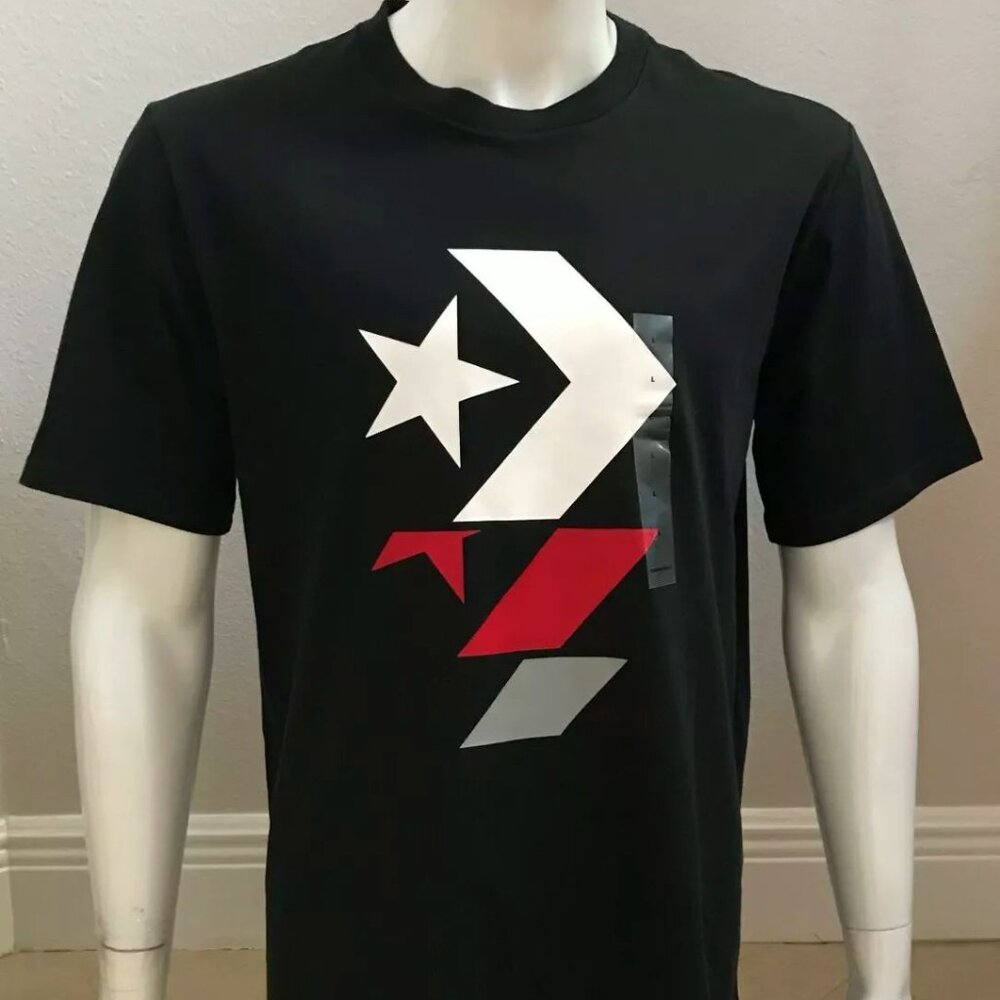 Converse All Star Men's T-Shirt Black Graphic Tee 10021745 Size Medium NWT